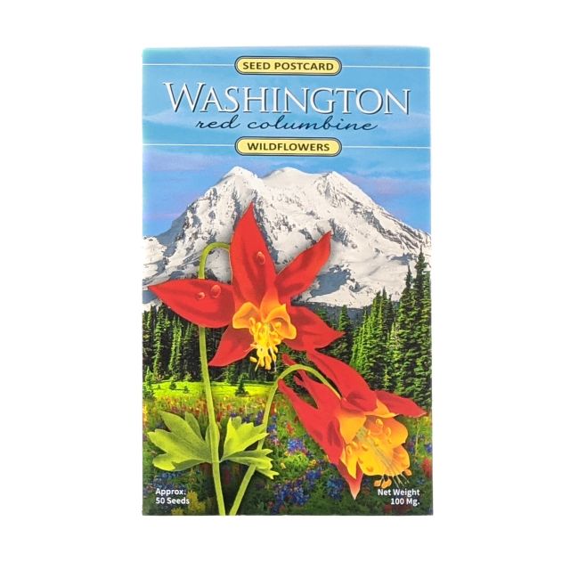 Wildflowers Seed Postcard - Red Columbine